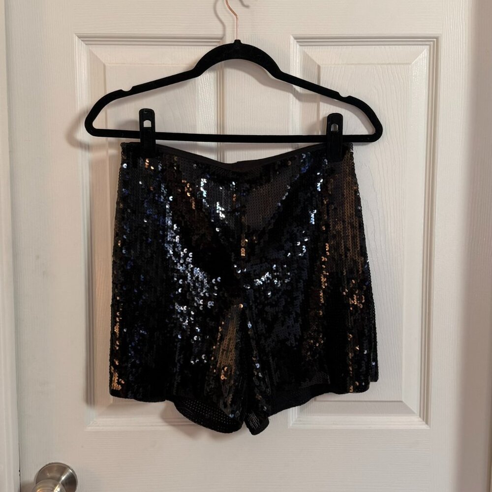 Express Black Sequin Dress Party Shorts